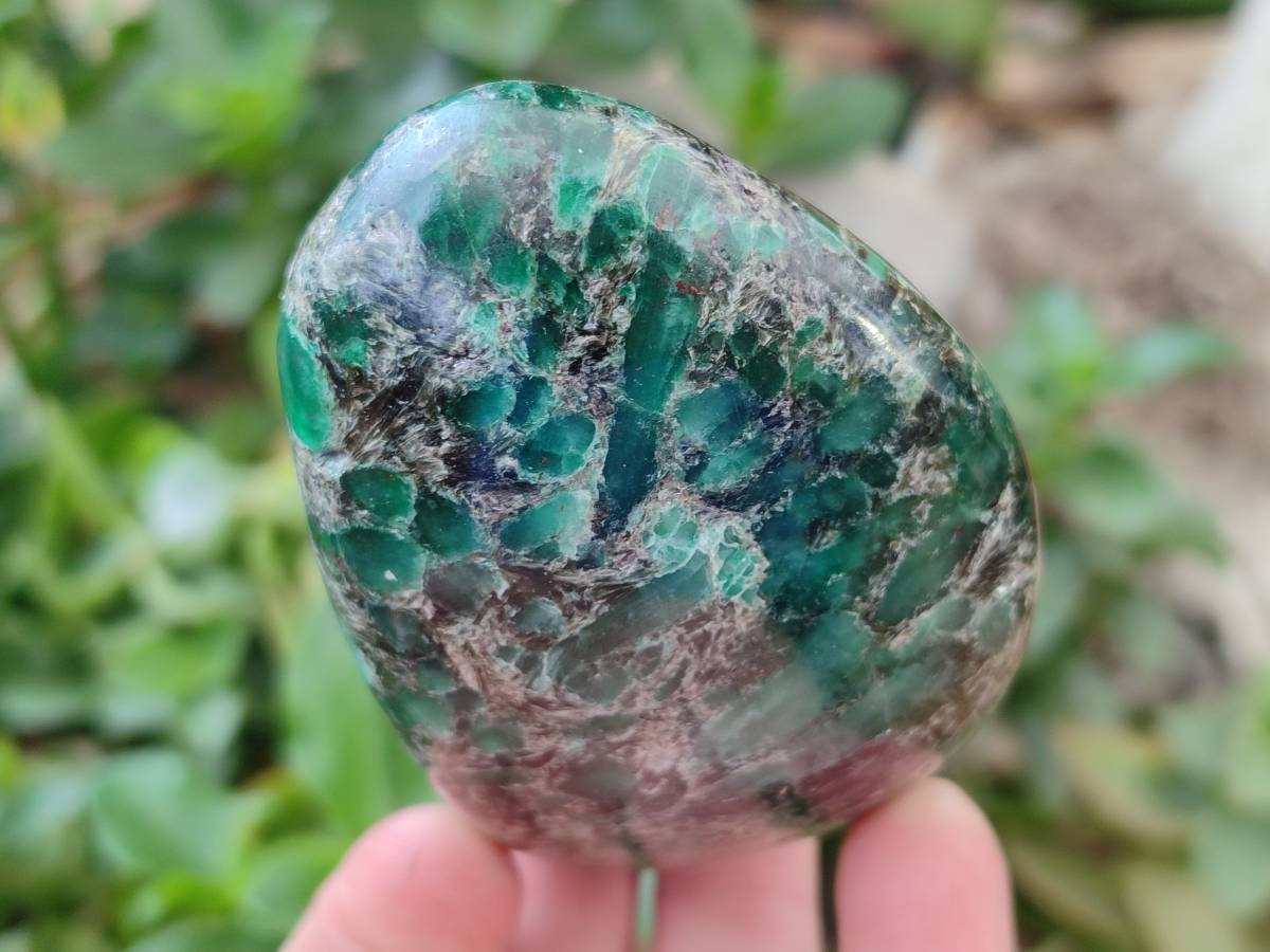 Polished Emerald Mica 'Mutokolite' Standing Free Forms x 3 From Mutoko, Zimbabwe - Toprock Gemstones and Minerals 