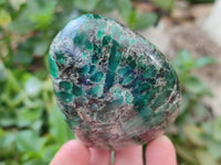 Polished Emerald Mica 'Mutokolite' Standing Free Forms x 3 From Mutoko, Zimbabwe