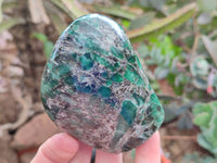 Polished Emerald Mica 'Mutokolite' Standing Free Forms x 3 From Mutoko, Zimbabwe