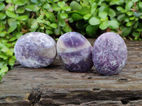 Polished Lepidolite Palm Stones x 12 From Ambatondrazaka, Madagascar