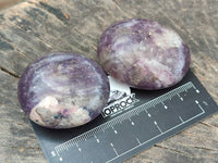 Polished Lepidolite Palm Stones x 12 From Ambatondrazaka, Madagascar