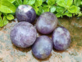 Polished Lepidolite Palm Stones x 12 From Ambatondrazaka, Madagascar - Toprock Gemstones and Minerals 