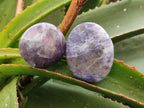 Polished Lepidolite Palm Stones x 12 From Ambatondrazaka, Madagascar - Toprock Gemstones and Minerals 