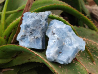 Natural Sky Blue Calcite Specimens x 12 From Namibia