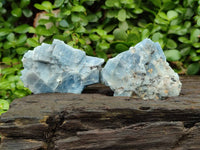 Natural Sky Blue Calcite Specimens x 12 From Namibia