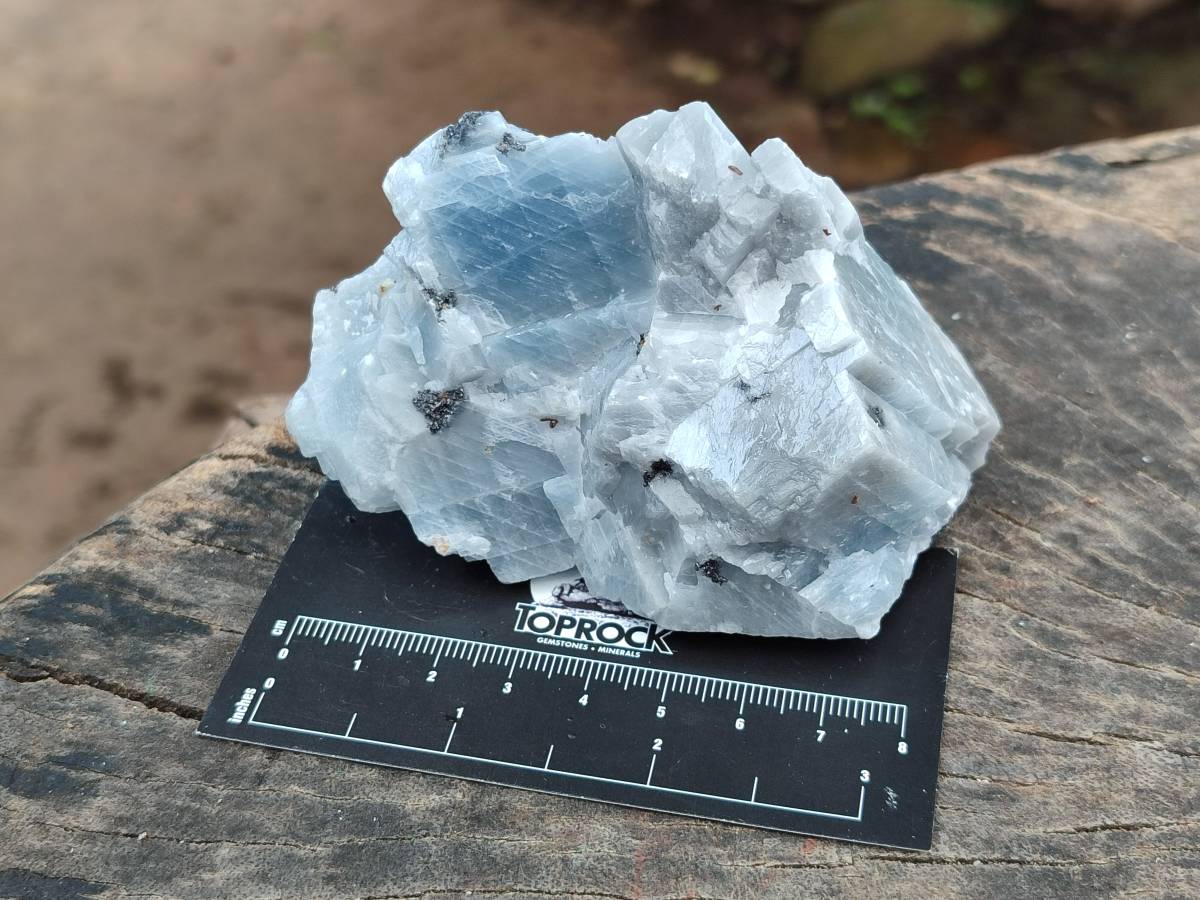 Natural Sky Blue Calcite Specimens x 12 From Namibia - Toprock Gemstones and Minerals 