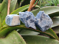 Natural Sky Blue Calcite Specimens x 12 From Namibia
