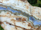 Polished On One Side Blue Lace Agate with Crazy Lace x 4 From Namibia - Toprock Gemstones and Minerals 