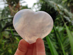 Polished Rose Quartz Hearts x 12 From Madagascar - Toprock Gemstones and Minerals 