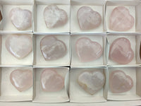 Polished Rose Quartz Hearts x 12 From Madagascar