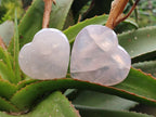 Polished Rose Quartz Hearts x 12 From Madagascar - Toprock Gemstones and Minerals 