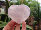 Polished Rose Quartz Hearts x 12 From Madagascar - Toprock Gemstones and Minerals 