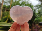 Polished Rose Quartz Hearts x 12 From Madagascar - Toprock Gemstones and Minerals 
