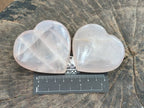 Polished Rose Quartz Hearts x 12 From Madagascar - Toprock Gemstones and Minerals 