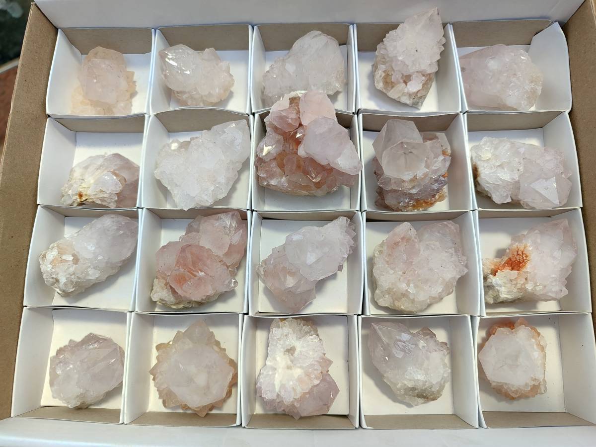 Natural Amethyst Spirit Quartz Clusters x 20 From Boekenhouthoek, South Africa - Toprock Gemstones and Minerals 