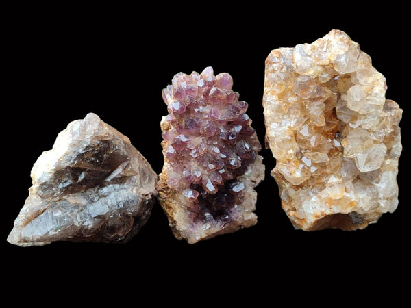 Natural Multi Mineral Specimens x 3 From Southern Africa