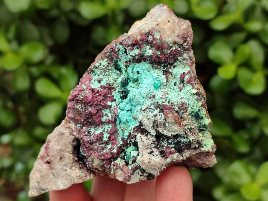 Natural Salrose Cobaltion Dolomite with Malachite Specimens x 6 From Kakanda, Congo - Toprock Gemstones and Minerals 