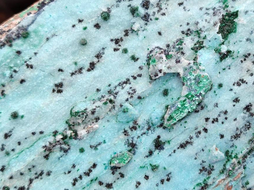 Natural Drusy Coated Chrysocolla Specimens x 3 From Likasi, Congo - Toprock Gemstones and Minerals 