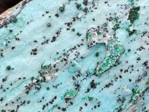 Natural Drusy Coated Chrysocolla Specimens x 3 From Likasi, Congo - Toprock Gemstones and Minerals 