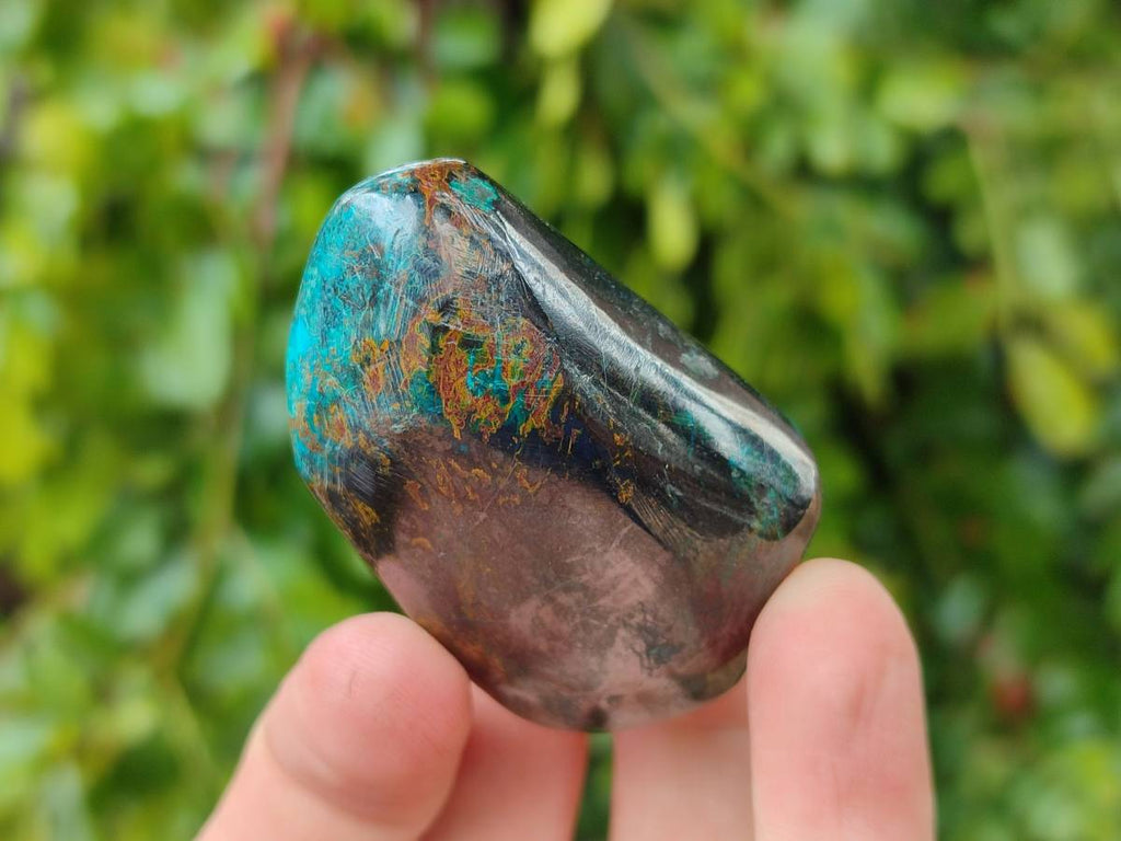 Polished Shattuckite Malachite and Bornite Free Forms x 6 From Kaokoveld, Namibia - Toprock Gemstones and Minerals 