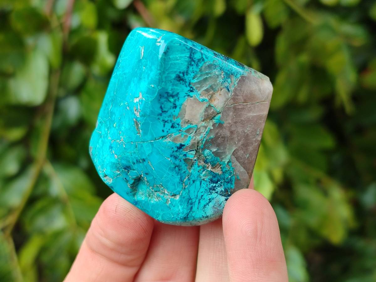 Polished Shattuckite Malachite and Bornite Free Forms x 6 From Kaokoveld, Namibia - Toprock Gemstones and Minerals 