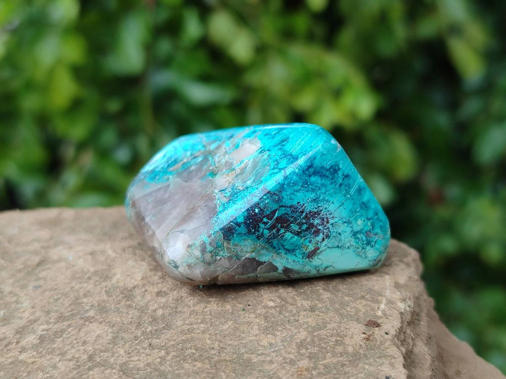 Polished Shattuckite Malachite and Bornite Free Forms x 6 From Kaokoveld, Namibia - Toprock Gemstones and Minerals 