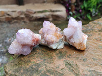 Natural Amethyst Spirit Quartz Clusters x 12 From Boekenhouthoek, South Africa