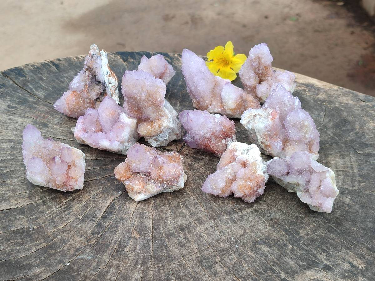 Natural Amethyst Spirit Quartz Clusters x 12 From Boekenhouthoek, South Africa - Toprock Gemstones and Minerals 