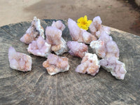 Natural Amethyst Spirit Quartz Clusters x 12 From Boekenhouthoek, South Africa