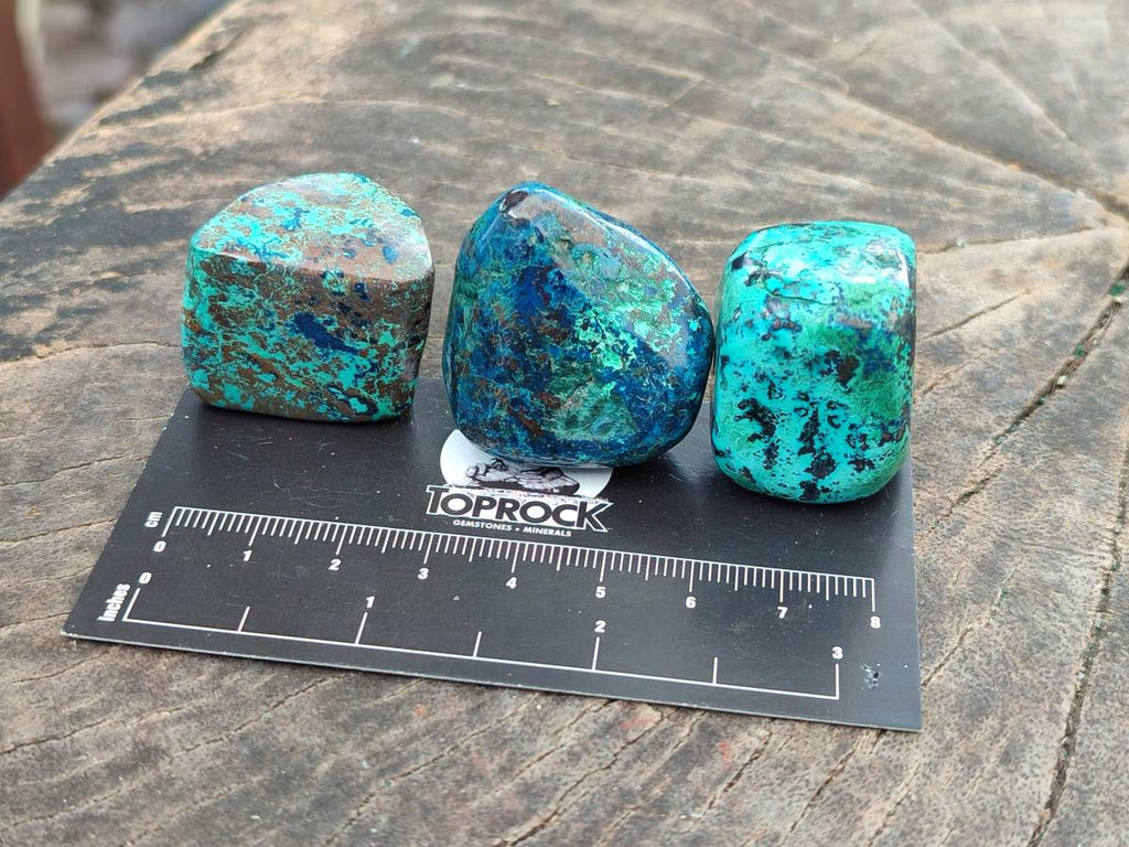 Polished Shattuckite Free Forms x 35 From Congo - Toprock Gemstones and Minerals 