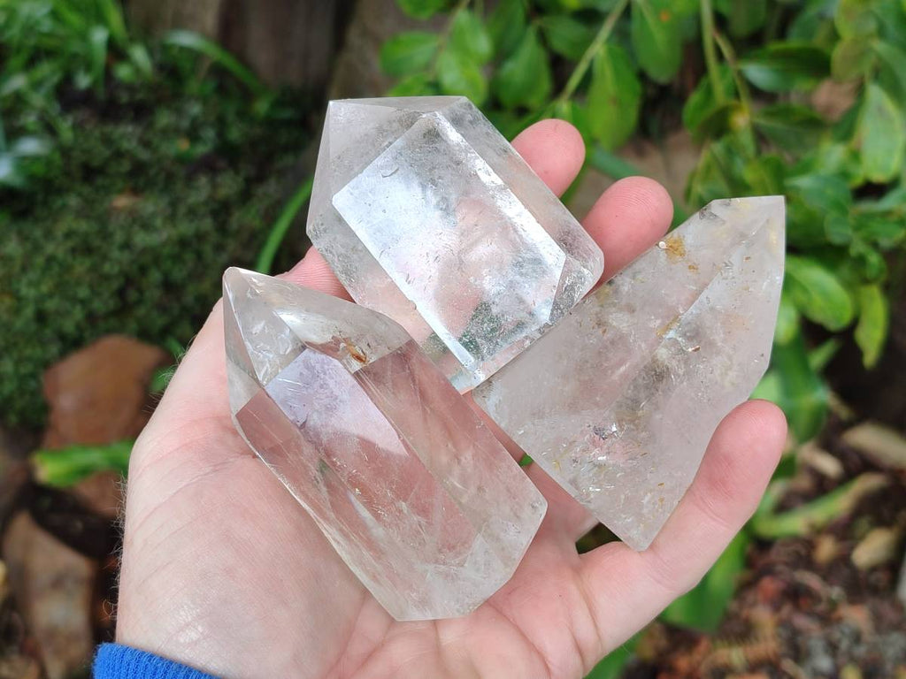 Polished Clear Quartz Crystals x 6 From Madagascar - Toprock Gemstones and Minerals 