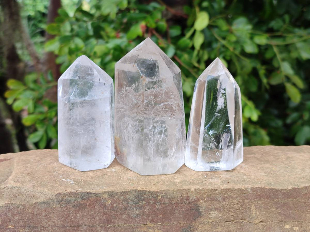 Polished Clear Quartz Crystals x 6 From Madagascar - Toprock Gemstones and Minerals 