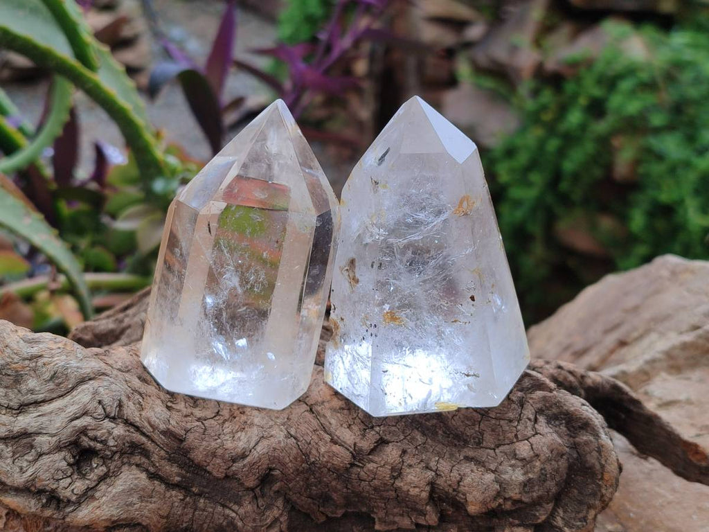 Polished Clear Quartz Crystals x 6 From Madagascar - Toprock Gemstones and Minerals 