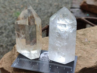 Polished Clear Quartz Crystals x 6 From Madagascar
