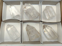 Polished Clear Quartz Crystals x 6 From Madagascar