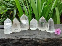 Polished Clear Quartz Crystals x 6 From Madagascar