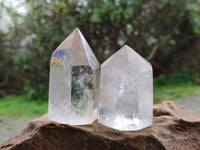 Polished Clear Quartz Crystals x 6 From Madagascar