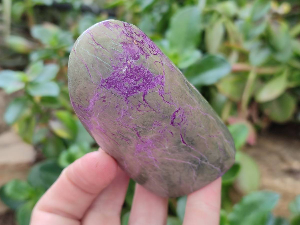 Polished Mix Stichtite Standing Free Forms and Free Forms x 4 From Barberton, South Africa - Toprock Gemstones and Minerals 