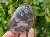 Polished Mix Stichtite Standing Free Forms and Free Forms x 4 From Barberton, South Africa