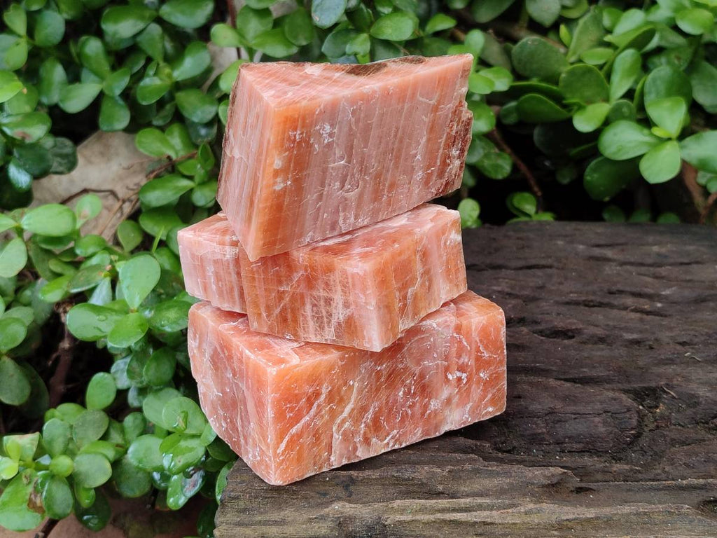 Natural Sunset Orange Calcite Specimens x 6 From Spitzkop, Namibia - Toprock Gemstones and Minerals 