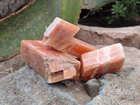 Natural Sunset Orange Calcite Specimens x 24 From Spitzkop, Namibia