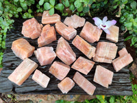 Natural Sunset Orange Calcite Specimens x 24 From Spitzkop, Namibia