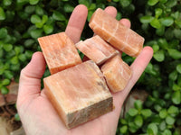 Natural Sunset Orange Calcite Specimens x 24 From Spitzkop, Namibia