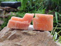 Natural Sunset Orange Calcite Specimens x 24 From Spitzkop, Namibia