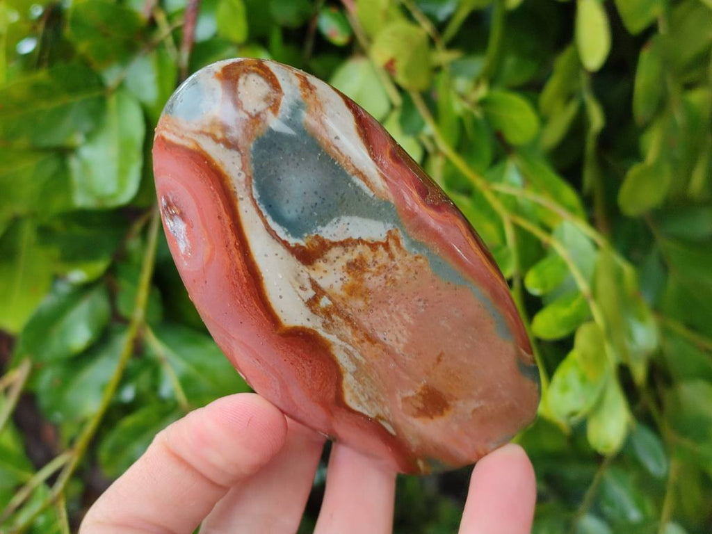 Polished Polychrome Jasper Standing Free Forms x 6 From NW Coast, Madagascar - Toprock Gemstones and Minerals 