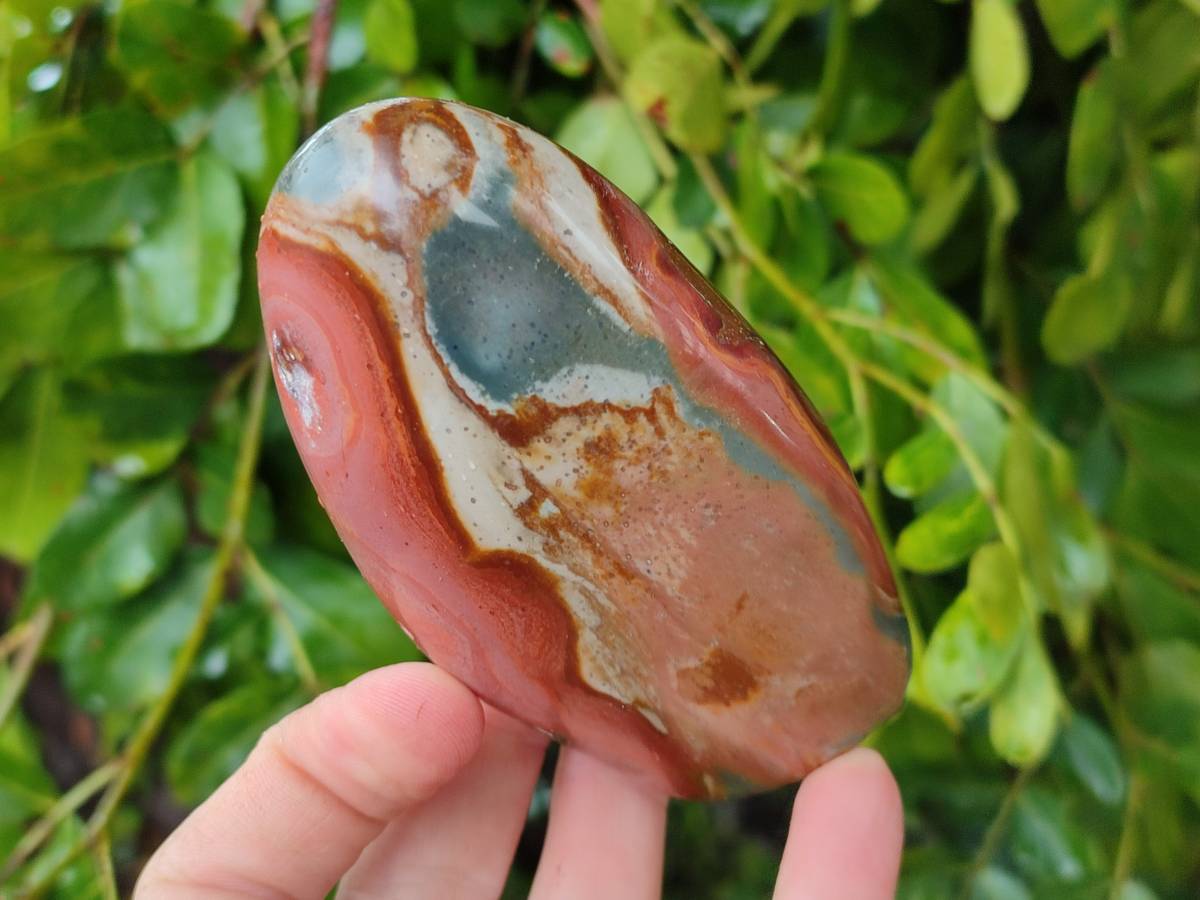 Polished Polychrome Jasper Standing Free Forms x 6 From NW Coast, Madagascar - Toprock Gemstones and Minerals 