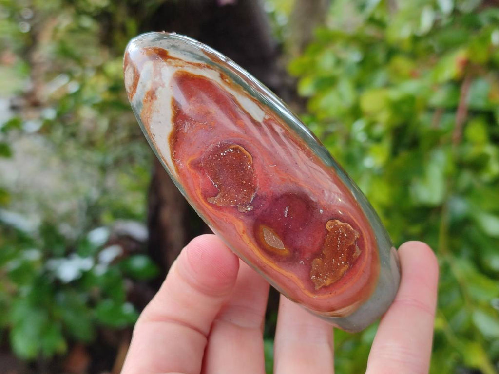 Polished Polychrome Jasper Standing Free Forms x 6 From NW Coast, Madagascar - Toprock Gemstones and Minerals 