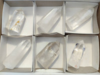 Polished Clear Quartz Crystals x 6 From Madagascar
