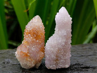 Natural Small Amethyst and Ametrine Spirit Quartz Clusters x 12 From South Africa