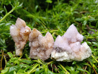 Natural Small Amethyst and Ametrine Spirit Quartz Clusters x 12 From South Africa